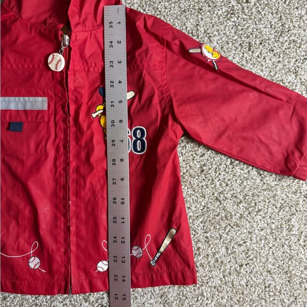 Disney Winnie The Pooh Boys Toddler Raincoat Hooded Baseball‎ Red 24M